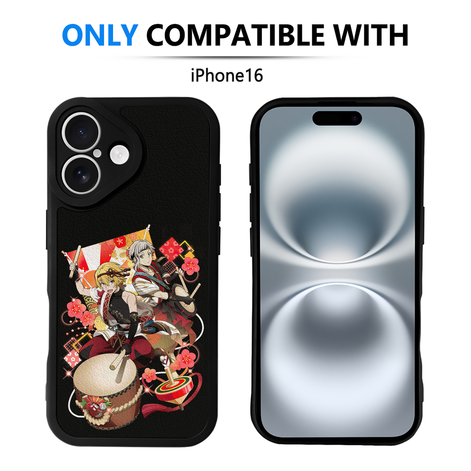 （画像用） 文豪ストレイドッグス Bungo Stray Dogs 【iPhone 16シリーズ対応】シリコンスマホケース（レザー調） 材質：シリコン
